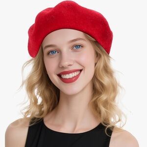 RED Australian Wool French Beret – Brand New, Sealed 🧢❤️🇫🇷